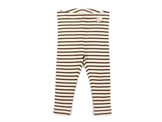 Petit Piao leggings french roast/tapioka stripes